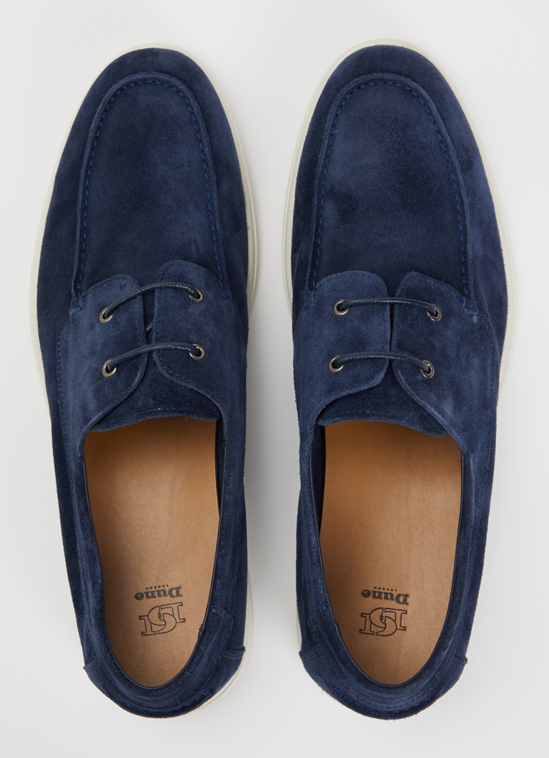 Dune London Boldman bootschoen van suède - detail 3 indigo