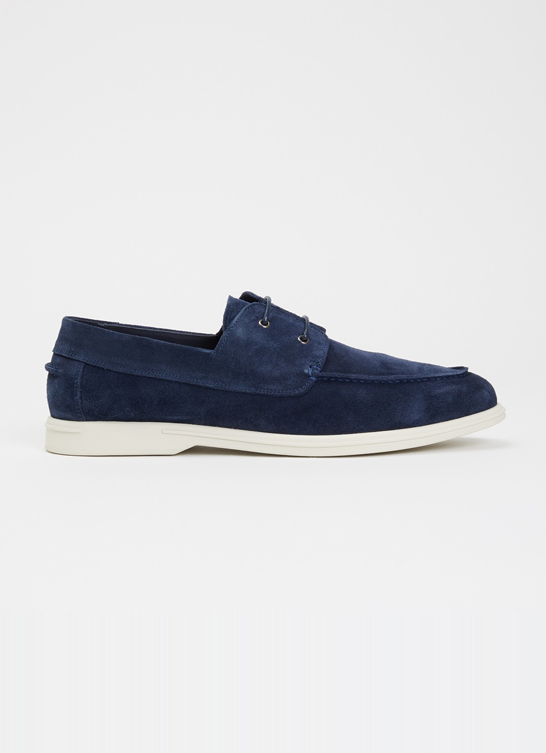 Dune London Boldman bootschoen van suède - voorkant indigo