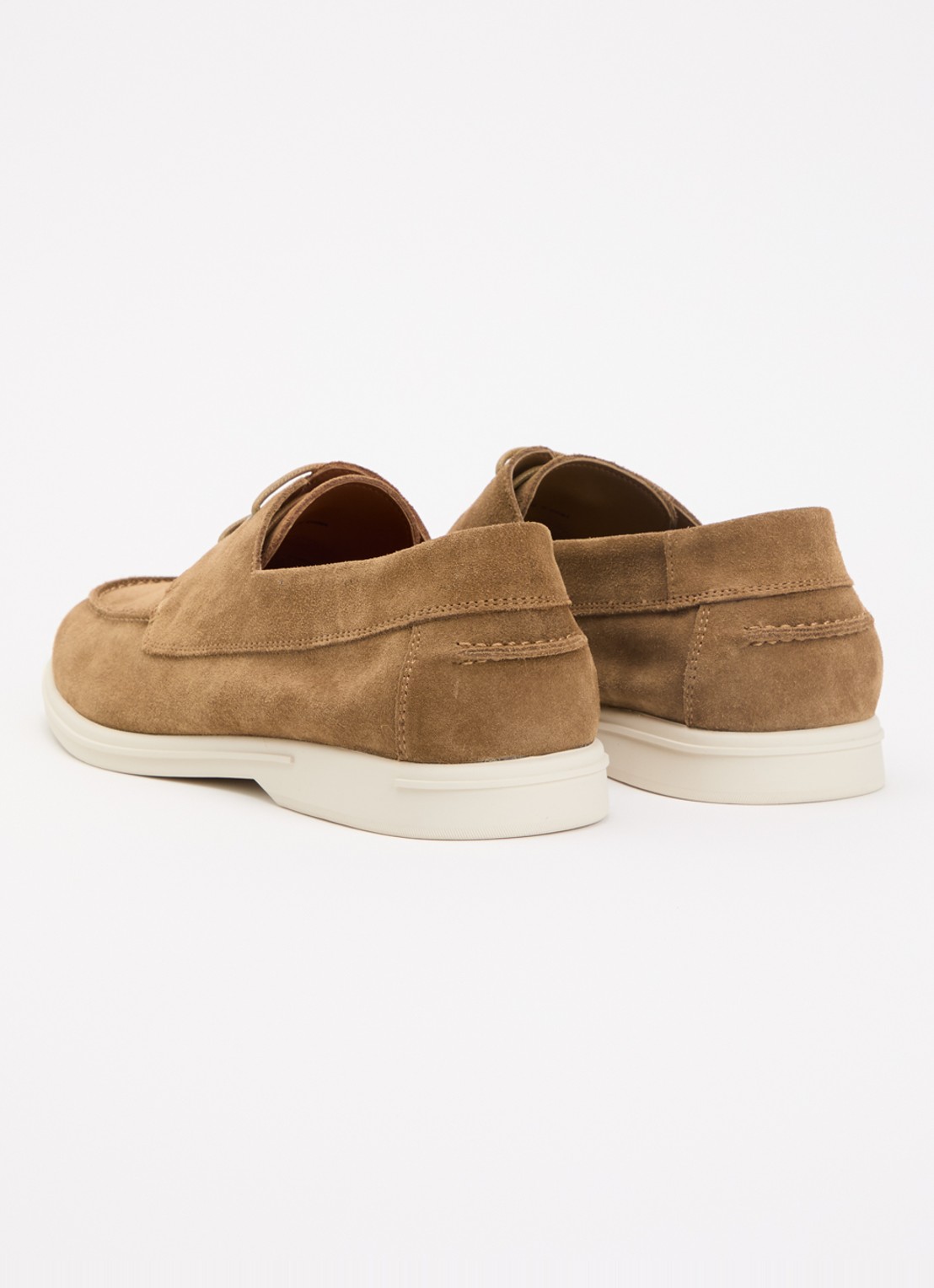 Dune London Boldman bootschoen van suède - achterkant 2 camel