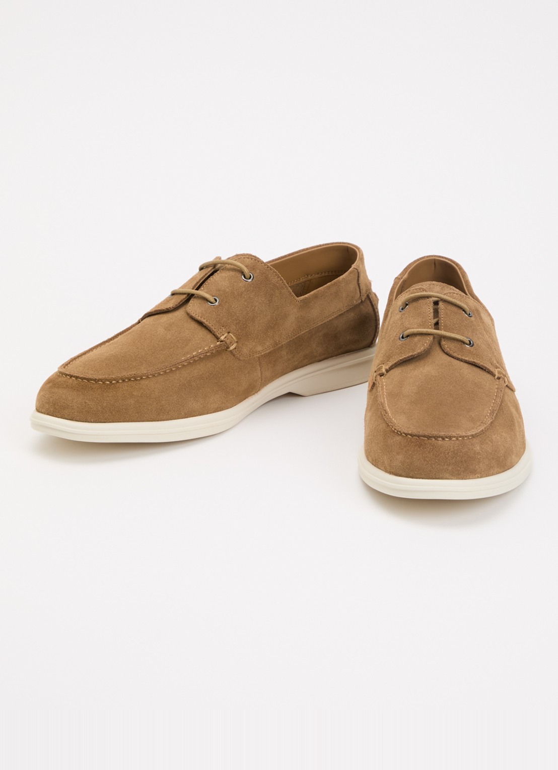 Dune London Boldman bootschoen van suède - detail 3 camel
