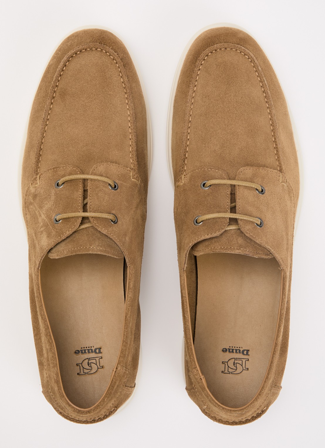 Dune London Boldman bootschoen van suède - detail 4 camel