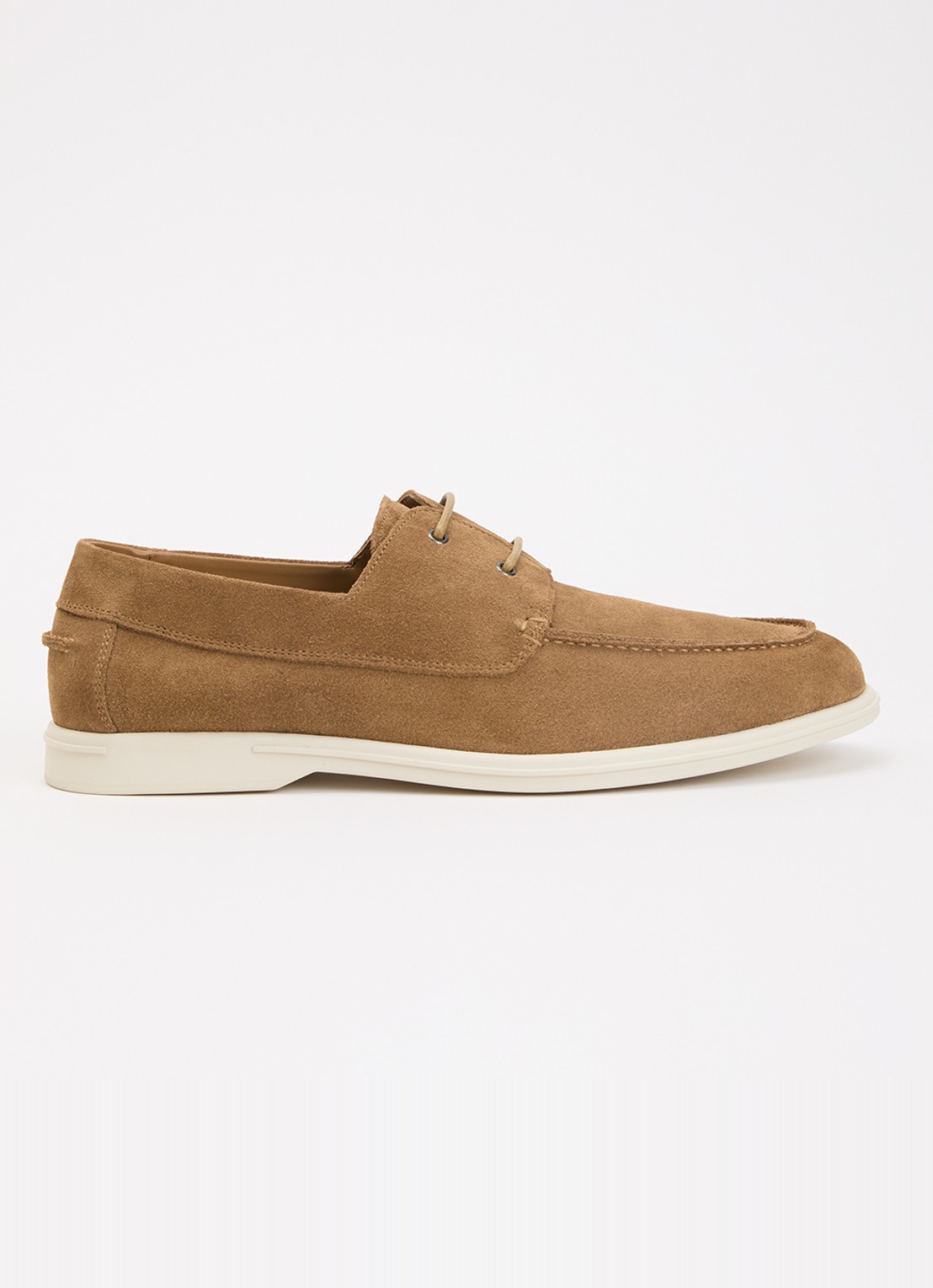 Dune London Boldman bootschoen van suède - voorkant camel