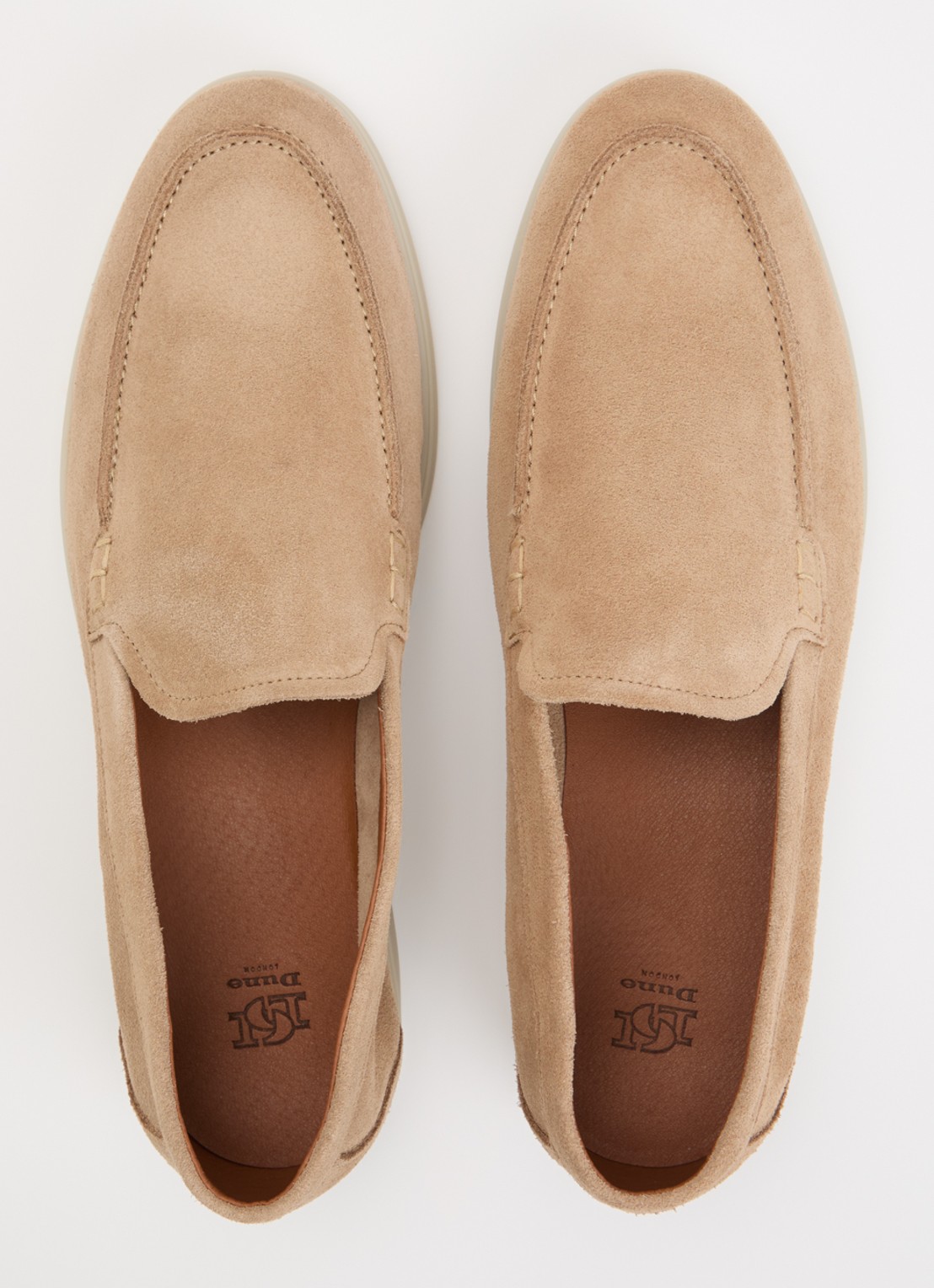 Dune London Boltman loafer van leer - detail 3 beige