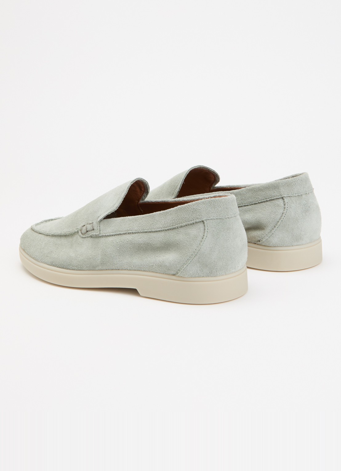 Dune London Boltman loafer van leer - achterkant 5 lichtgroen