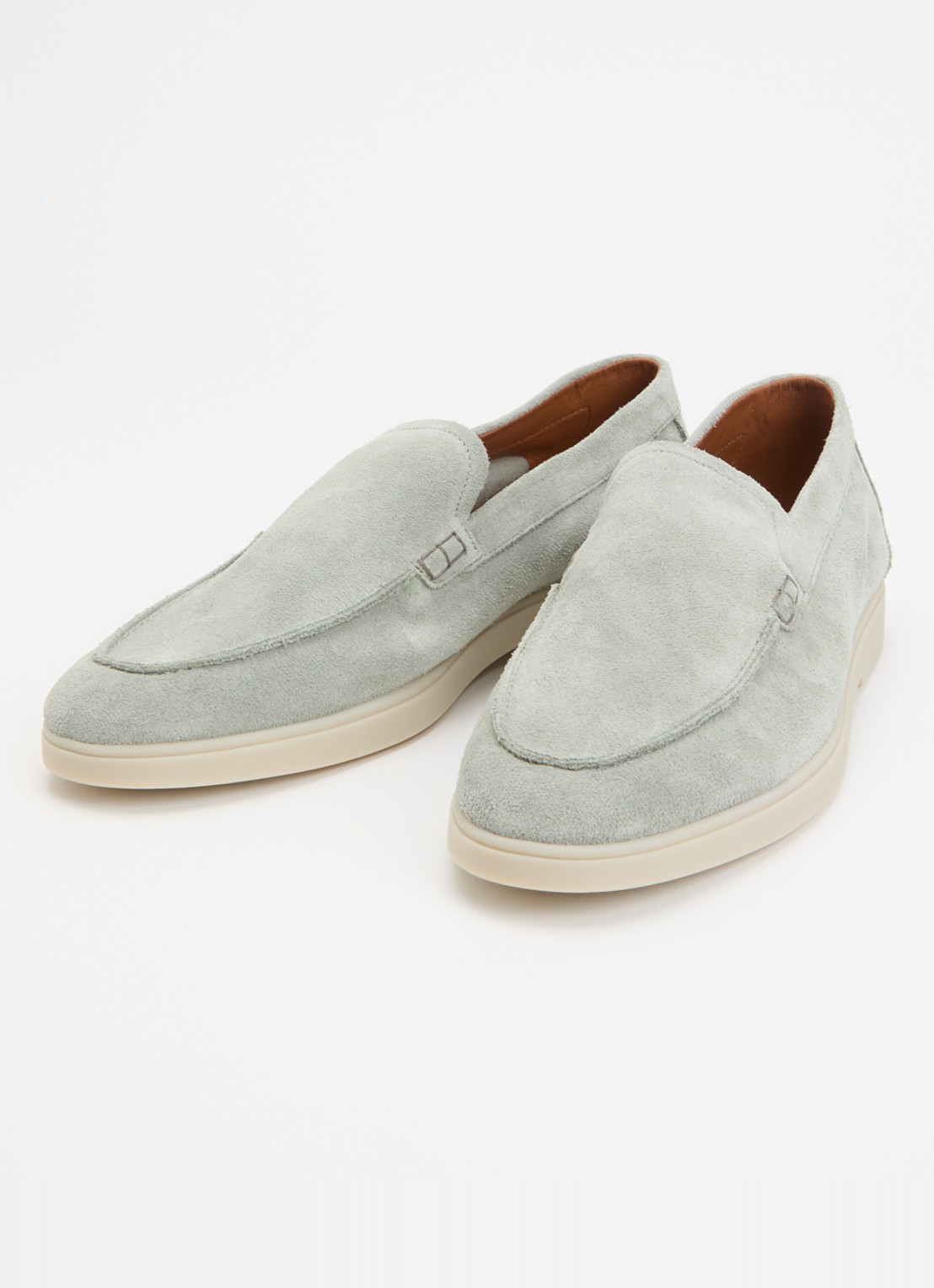 Dune London Boltman loafer van leer - detail lichtgroen