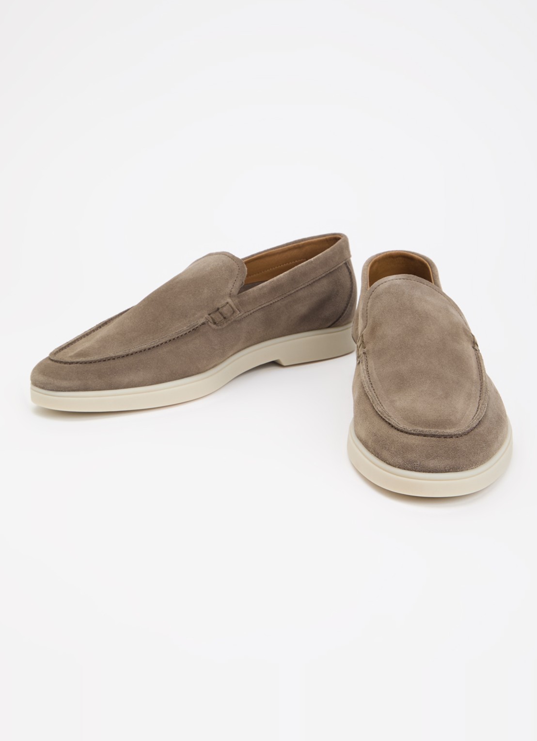 Dune London Boltman loafer van leer - detail taupe