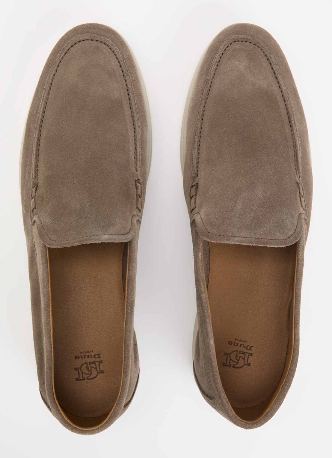 Dune London Boltman loafer van leer - detail 2 taupe