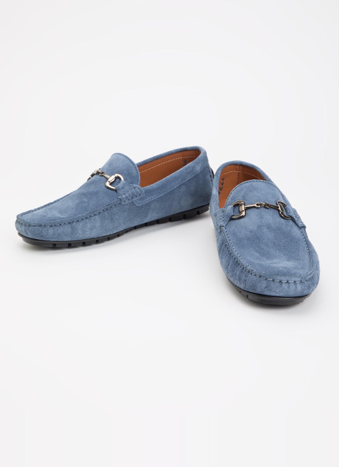Dune London Brackon mocassin van leer - detail 2 blauw