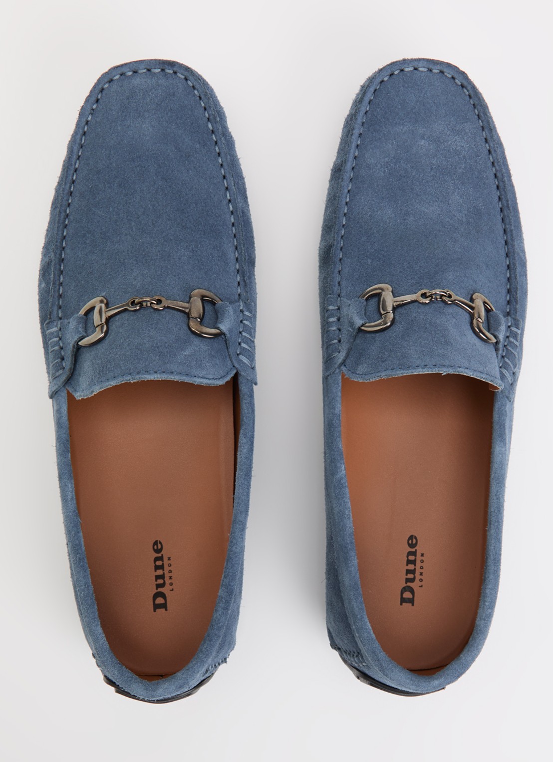 Dune London Brackon mocassin van leer - detail 3 blauw