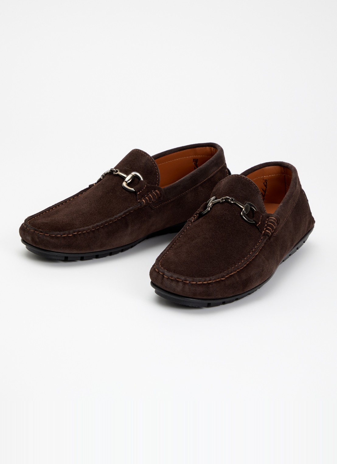 Dune London Brackon mocassins van leer - detail 3 donkerbruin