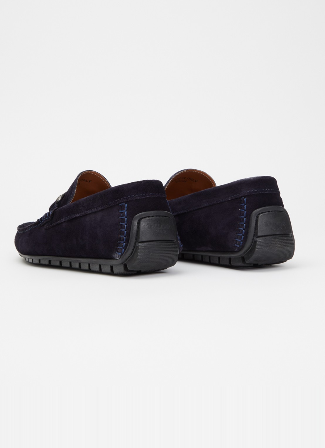 Dune London Brackon mocassins van leer - achterkant 6 donkerblauw