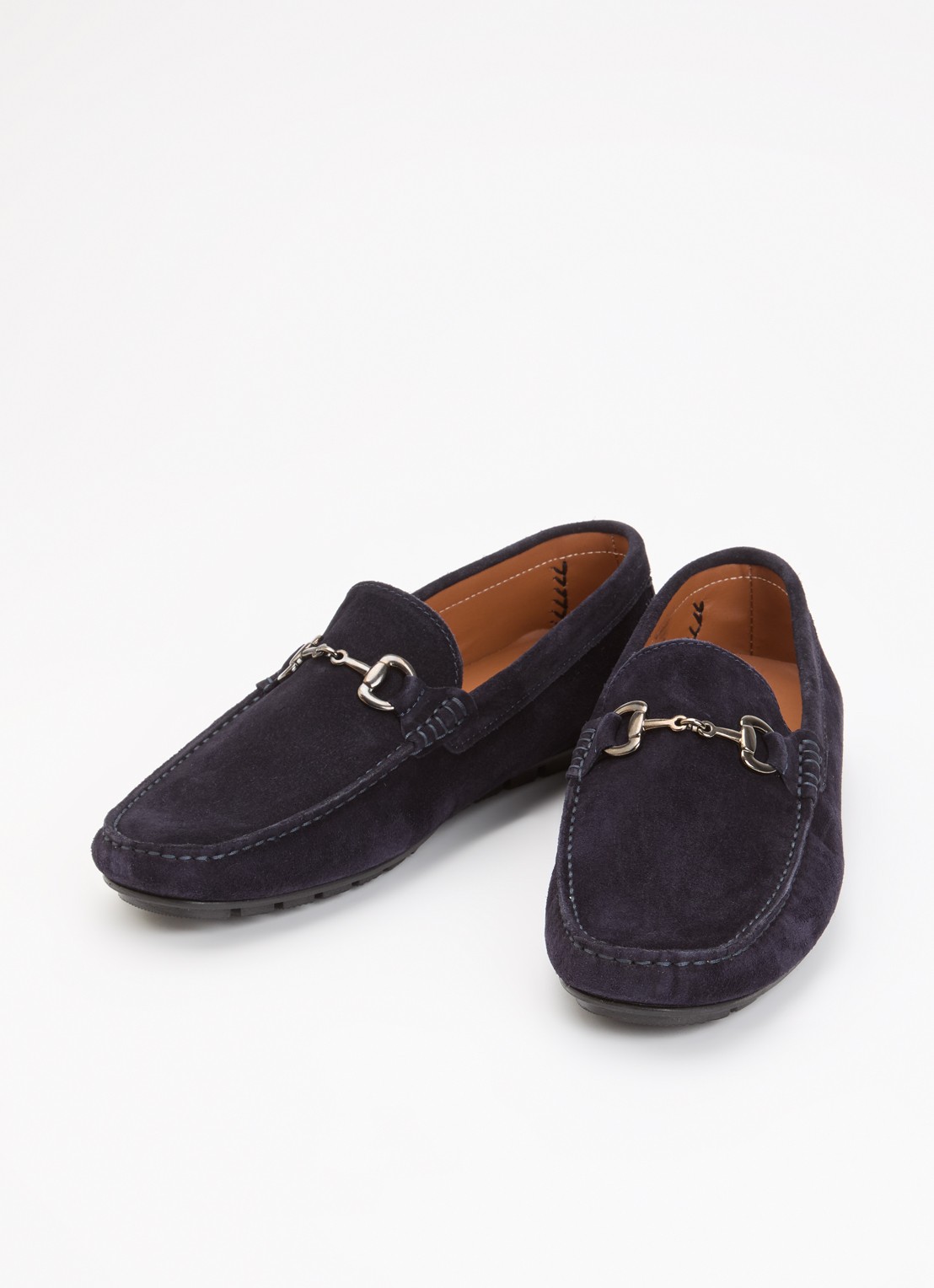 Dune London Brackon mocassins van leer - detail 4 donkerblauw