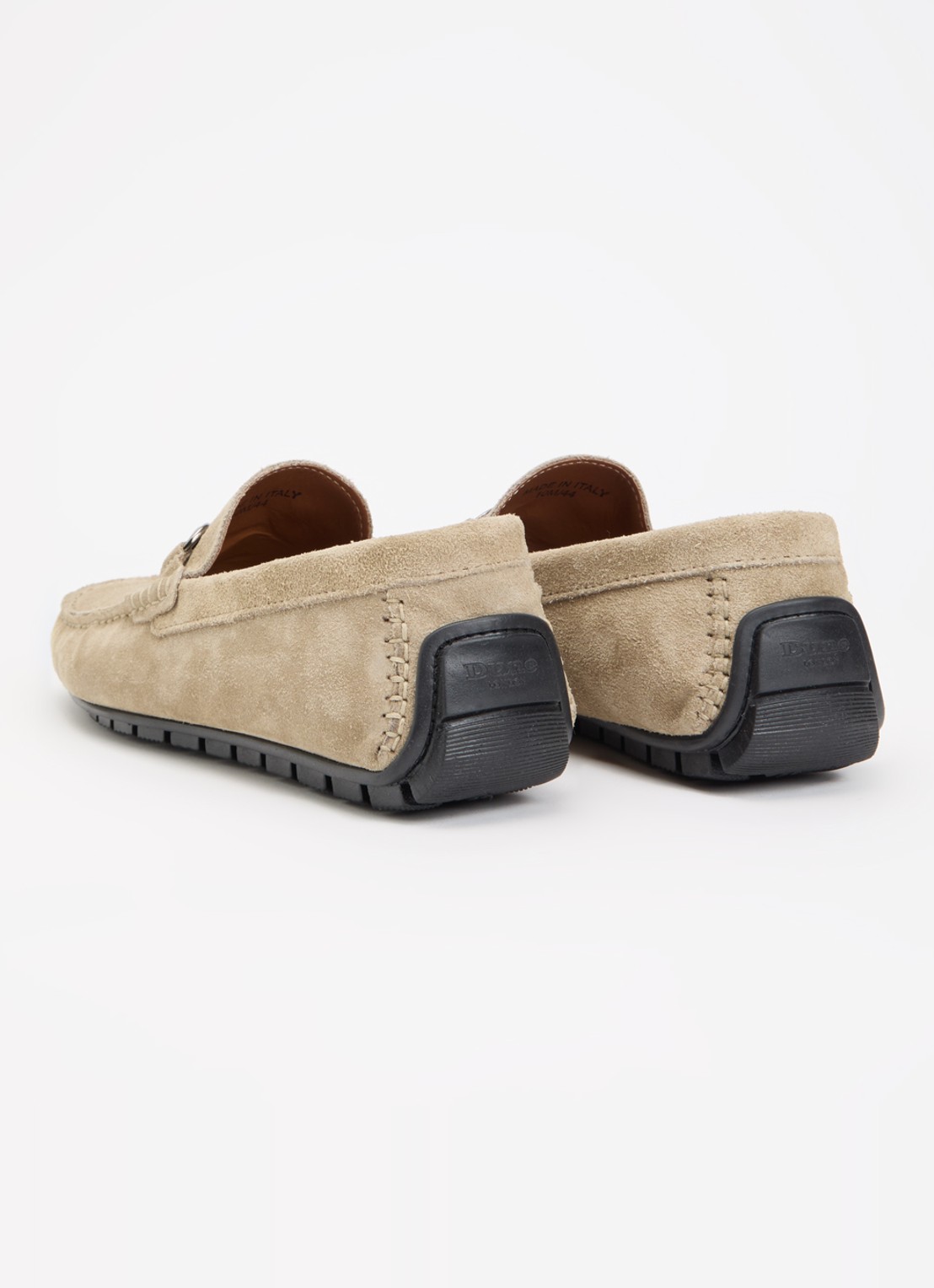 Dune London Brackon mocassins van leer - achterkant 4 taupe