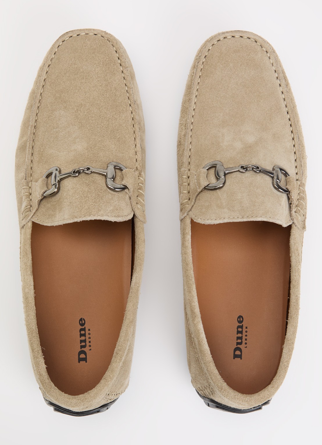 Dune London Brackon mocassins van leer - detail 2 taupe