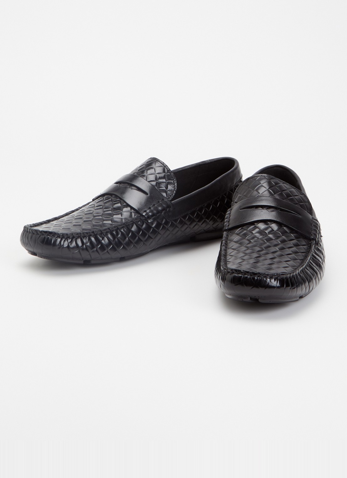 Dune London Bradlay moccasin van leer - detail zwart