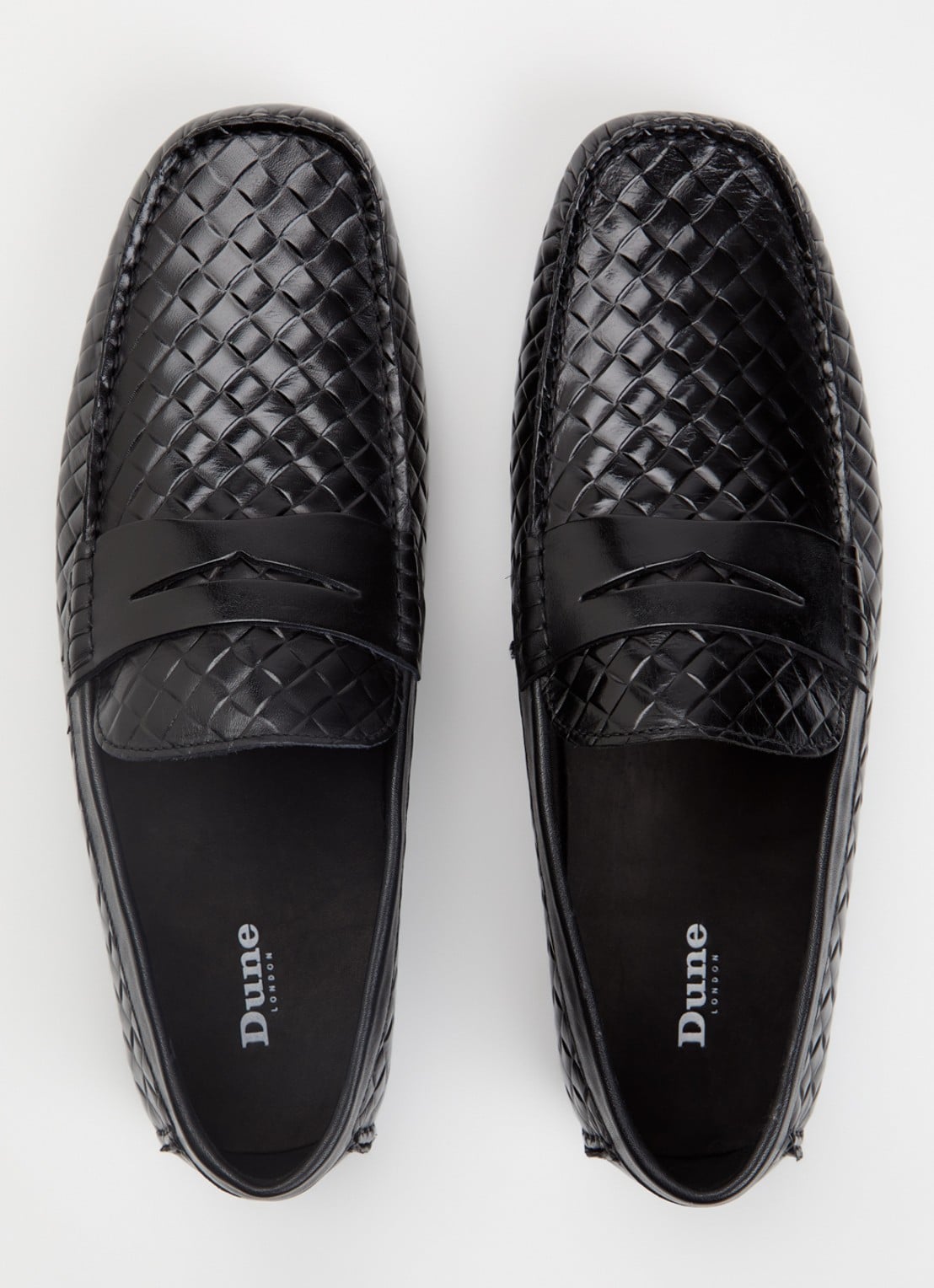 Dune London Bradlay moccasin van leer - detail 2 zwart