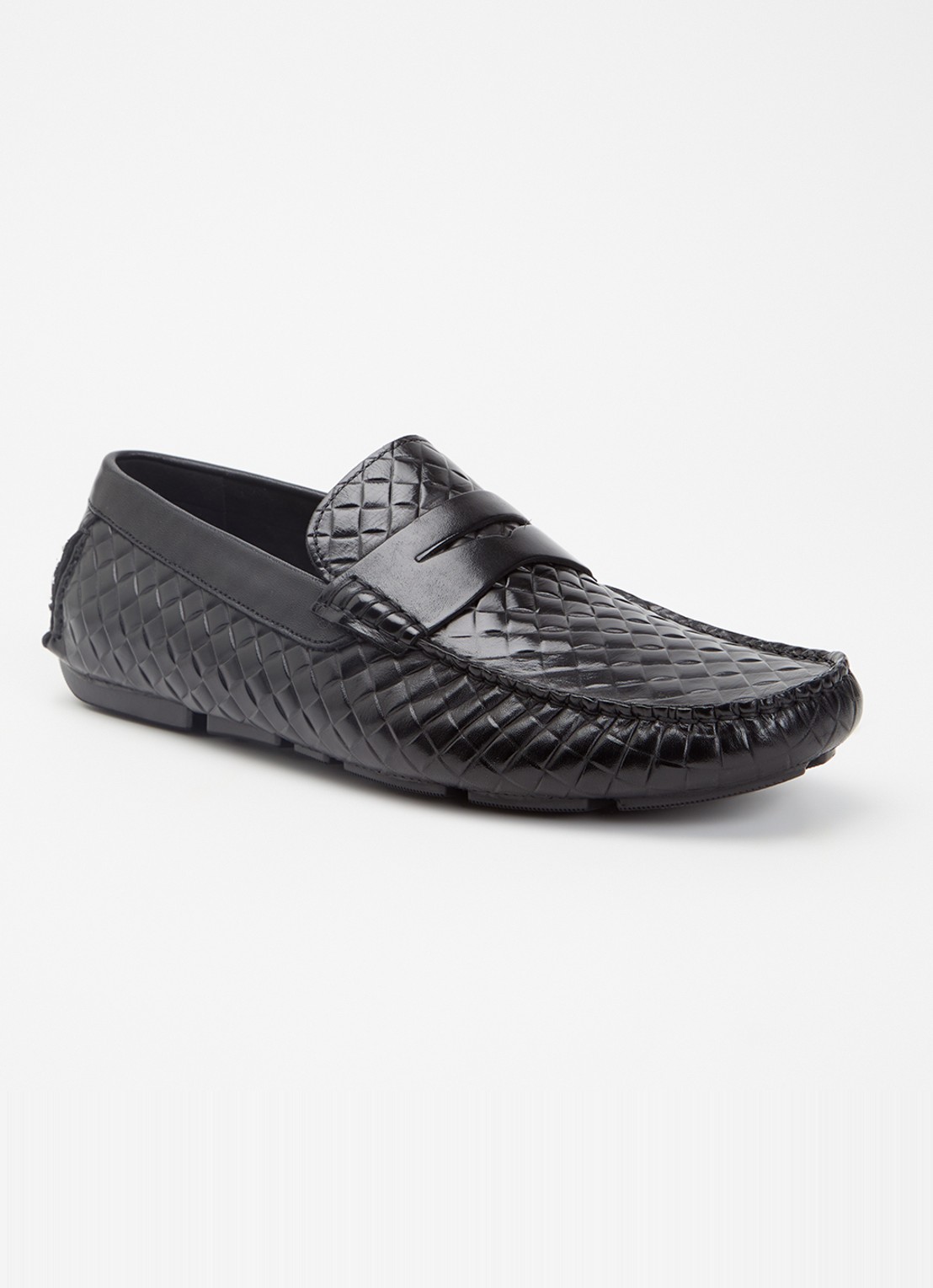 Dune London Bradlay moccasin van leer - voorkant 4 zwart