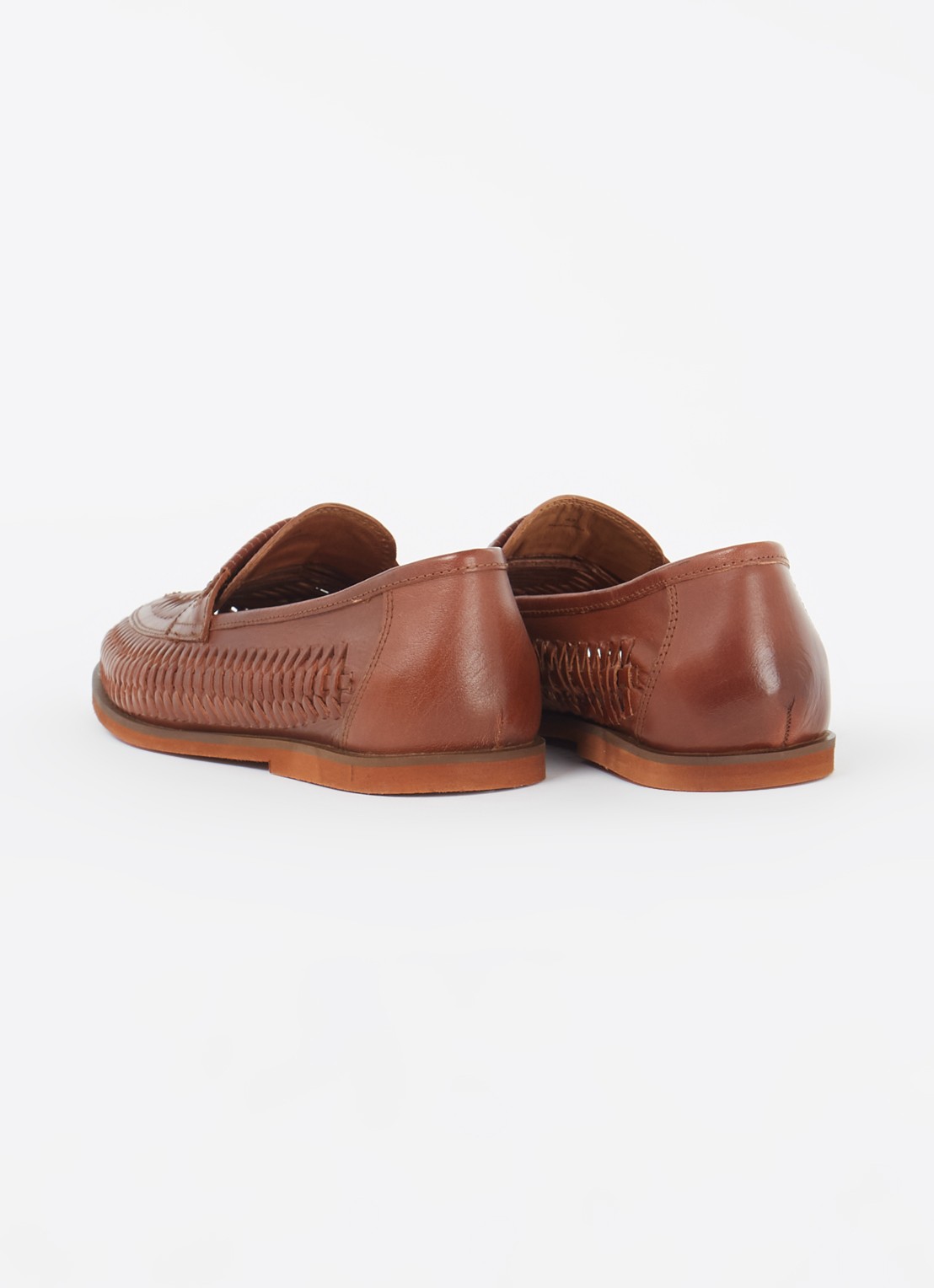 Dune London Brickles loafer van leer - detail 2 bruin