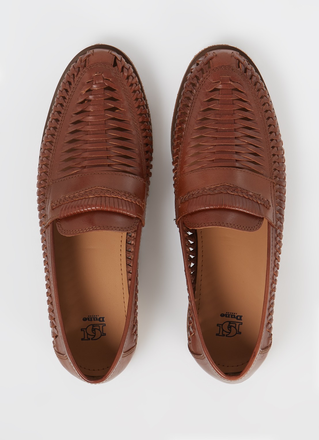 Dune London Brickles loafer van leer - detail 3 bruin