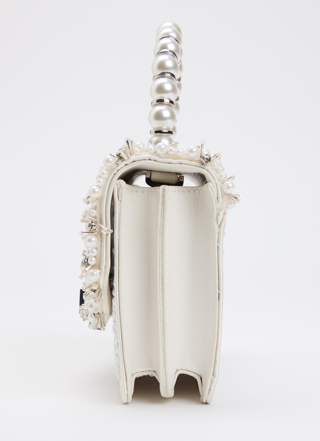 Dune London Bridesmaid handtas van satijn met afneembare schouderriem - detail 4 ivoor