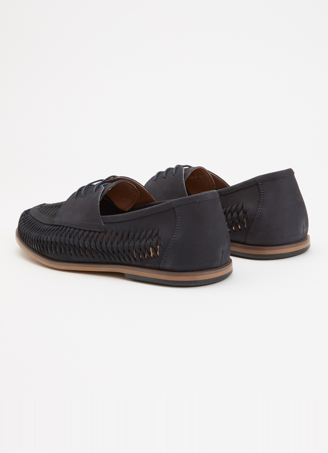Dune London Brinkle bootschoen van nubuck - achterkant 5 donkerblauw