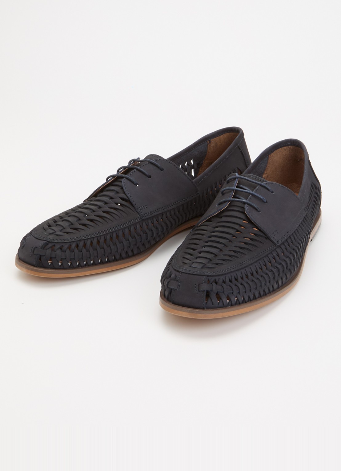 Dune London Brinkle bootschoen van nubuck - detail donkerblauw