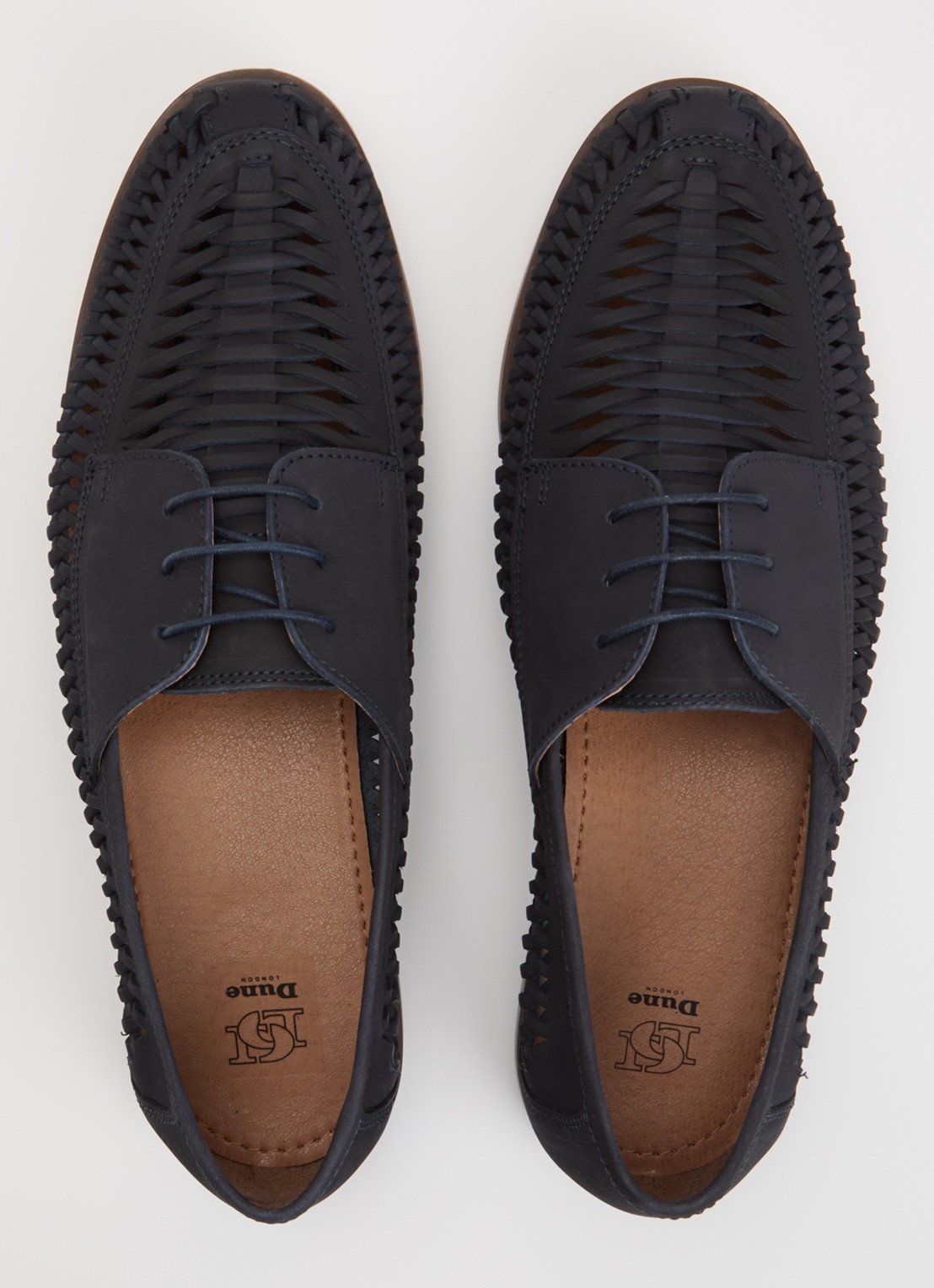 Dune London Brinkle bootschoen van nubuck - detail 2 donkerblauw
