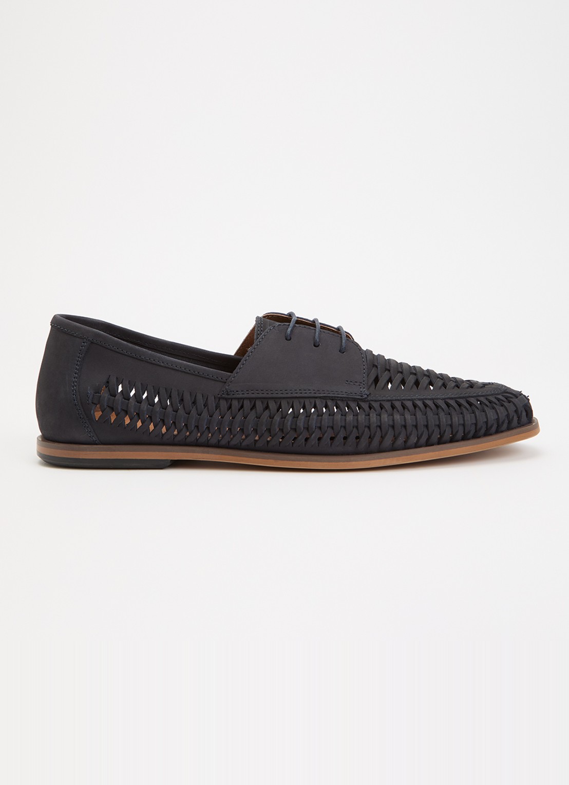 Dune London Brinkle bootschoen van nubuck - voorkant 4 donkerblauw
