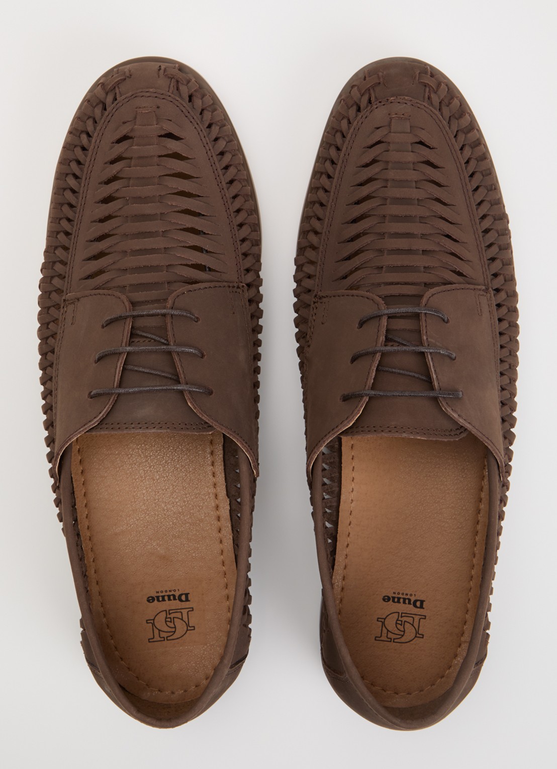 Dune London Brinkle bootschoen van nubuck - detail 4 bruin