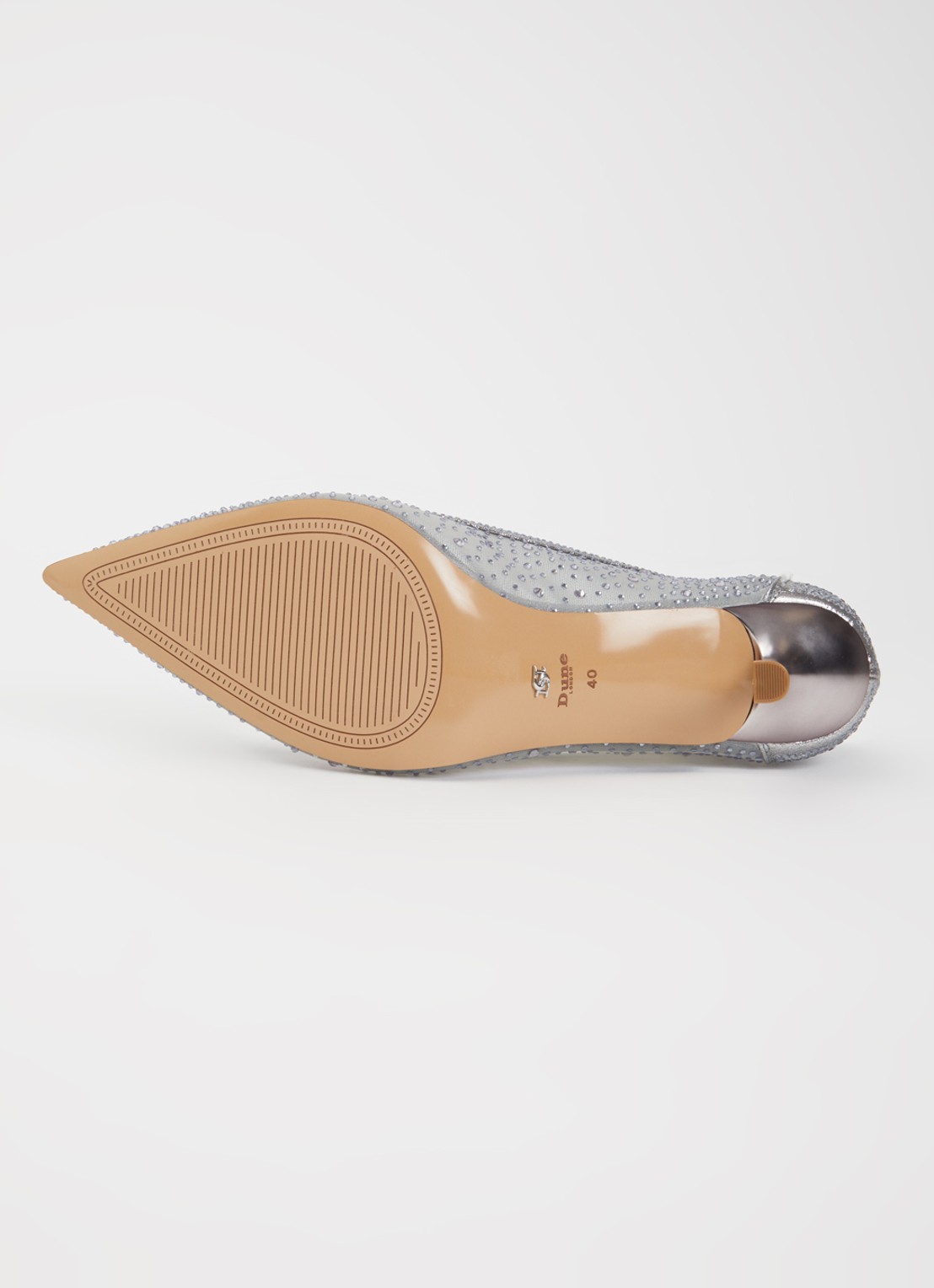 Dune London Brivelle pump van mesh met strass - detail 3 grijs
