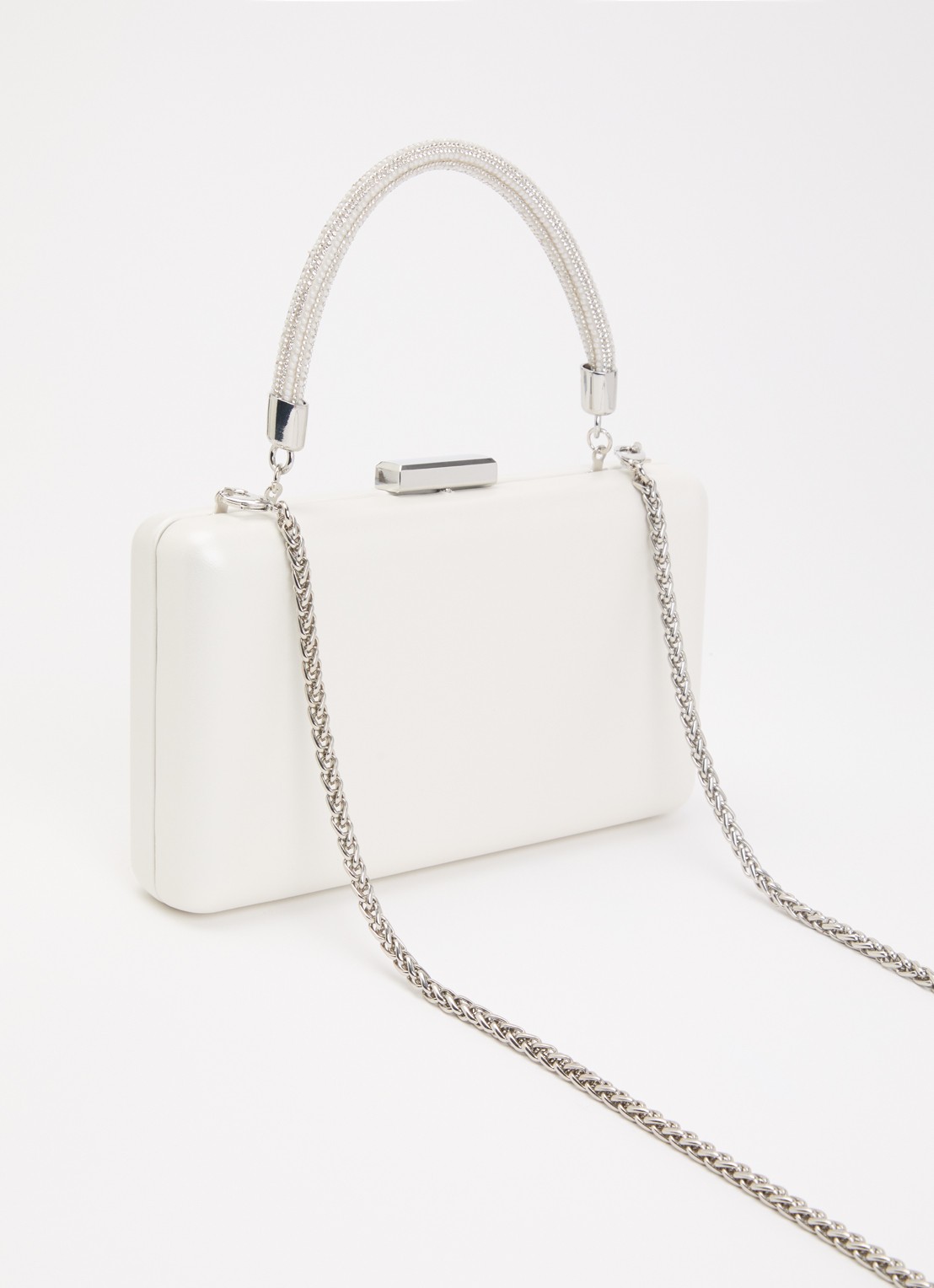 Dune London Brunch clutch met afneembare schouderriem - achterkant 5 wit