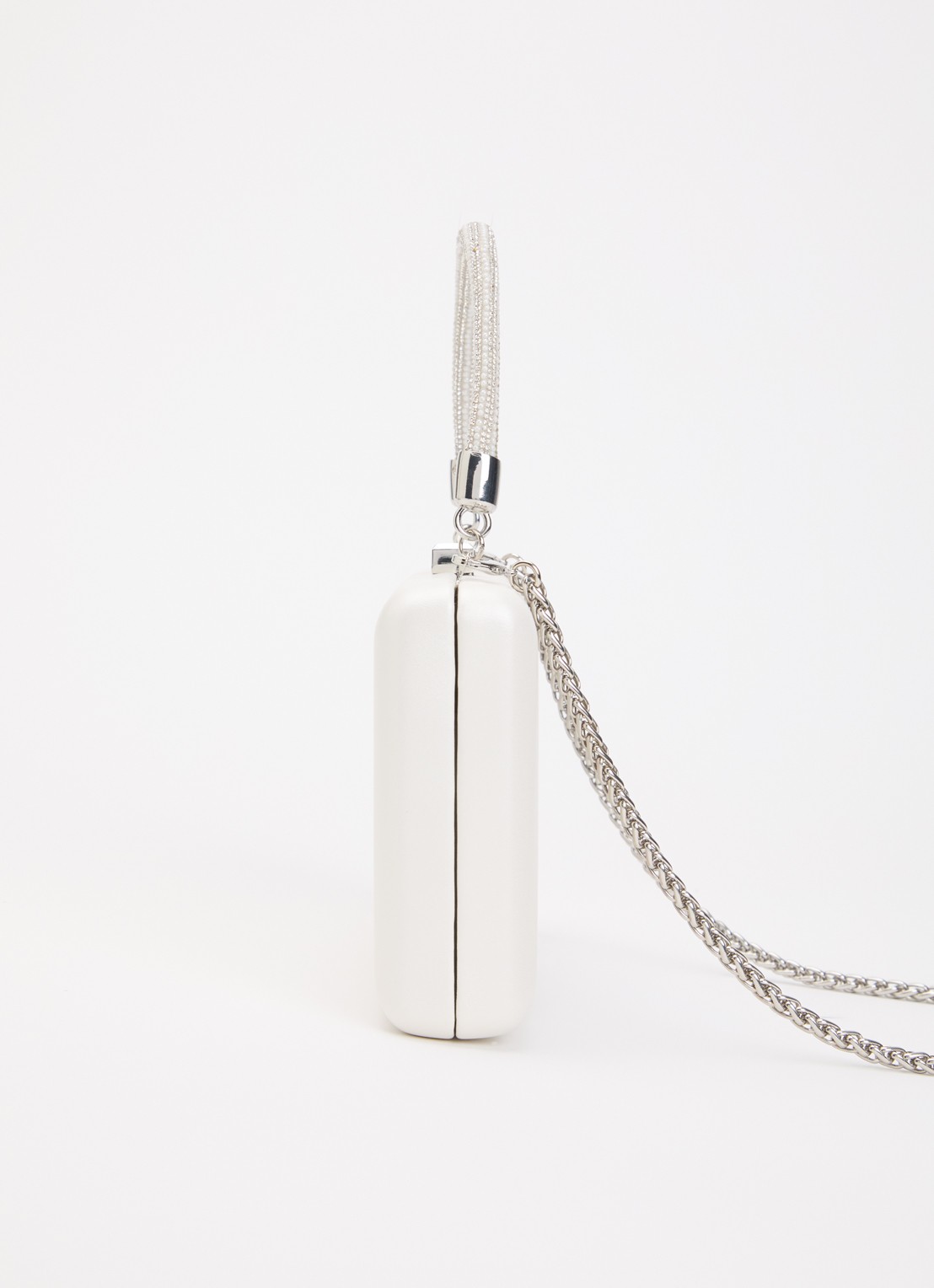 Dune London Brunch clutch met afneembare schouderriem - detail 2 wit