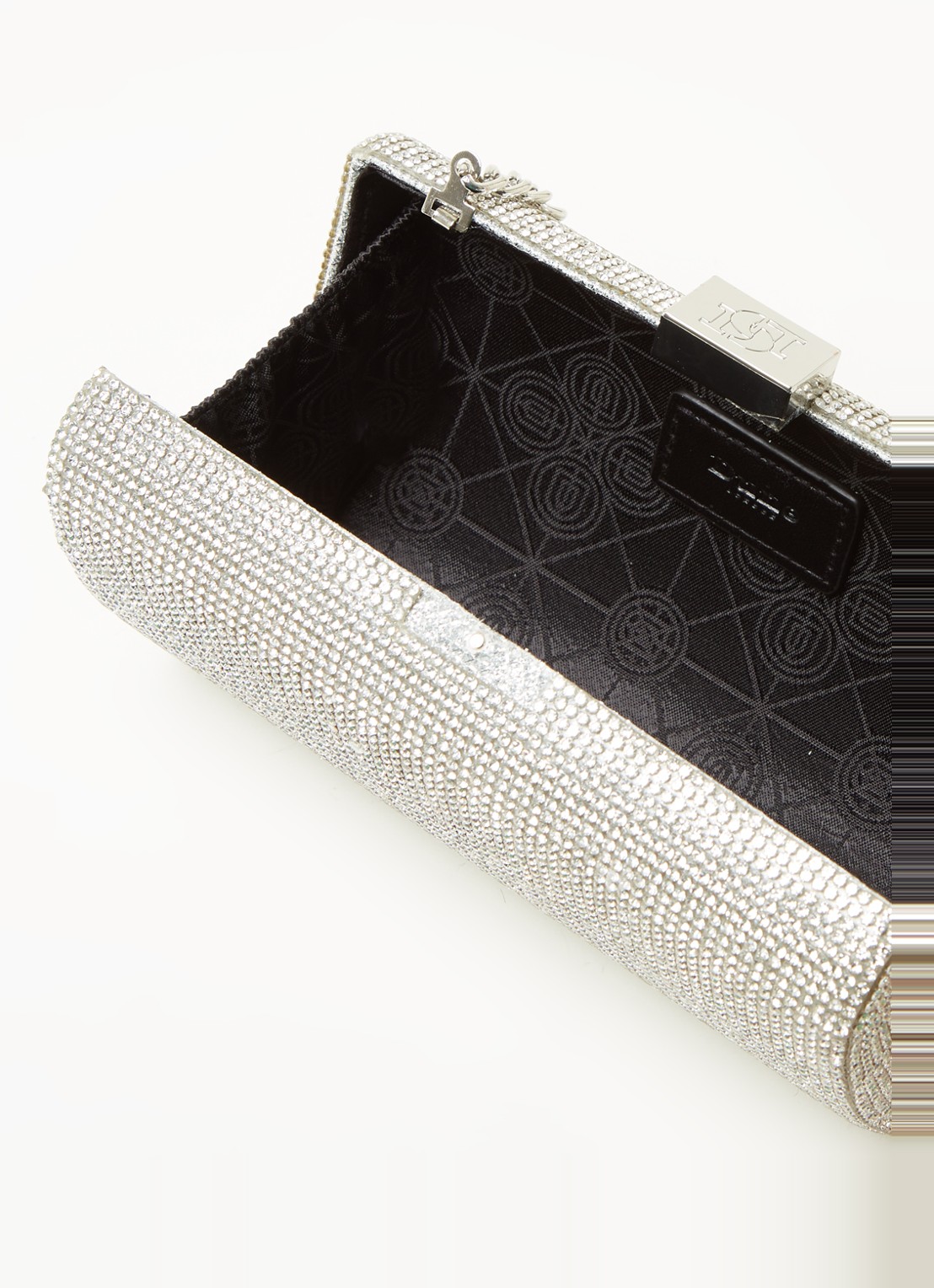 Dune London Bryannies clutch met strass - detail 3 zilver
