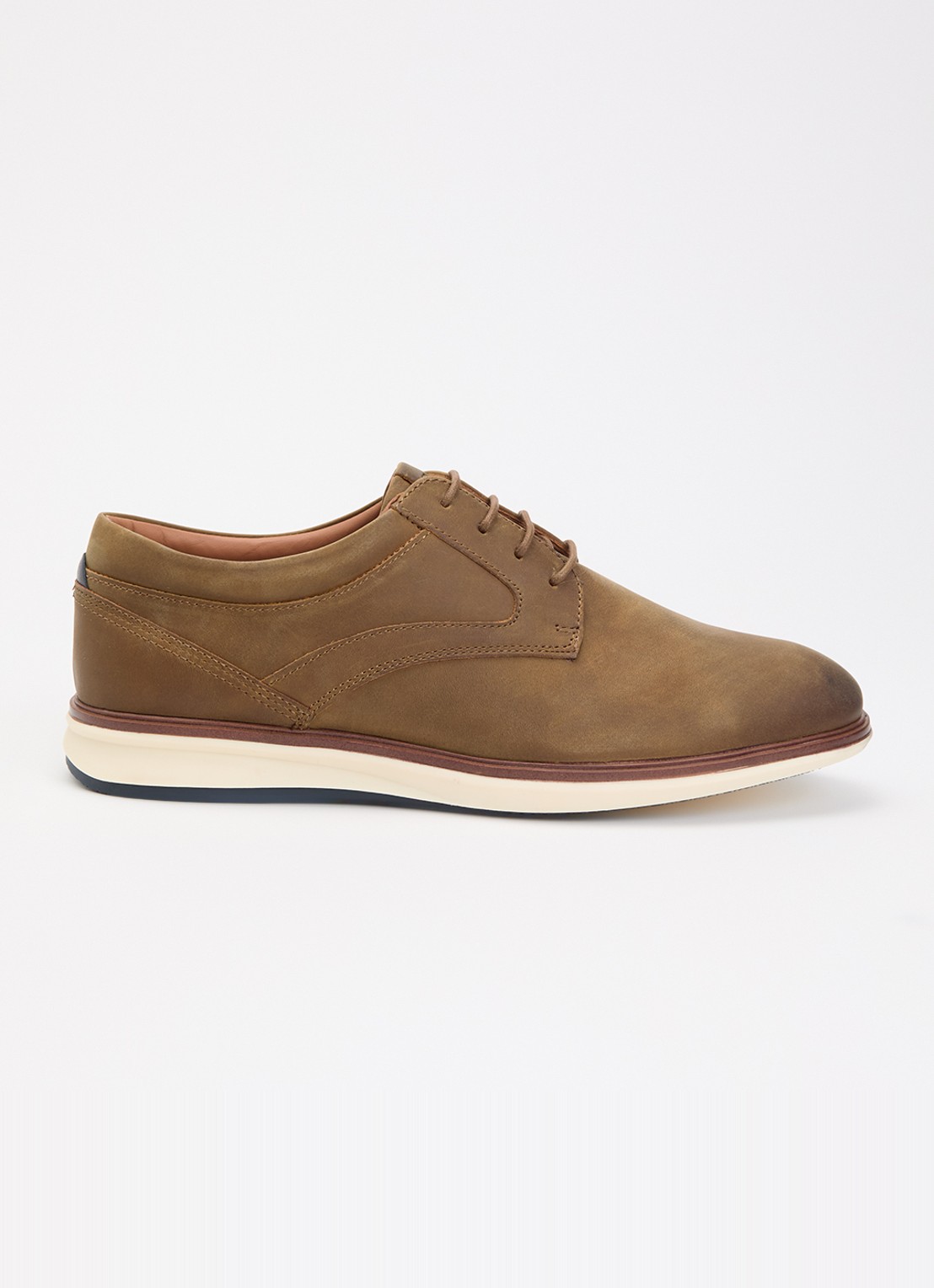 Dune London Brydon veterschoen van leer - voorkant 2 bruin