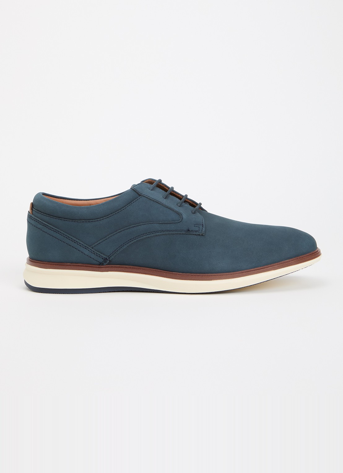 Dune London Brydon veterschoen van leer - voorkant 2 blauw
