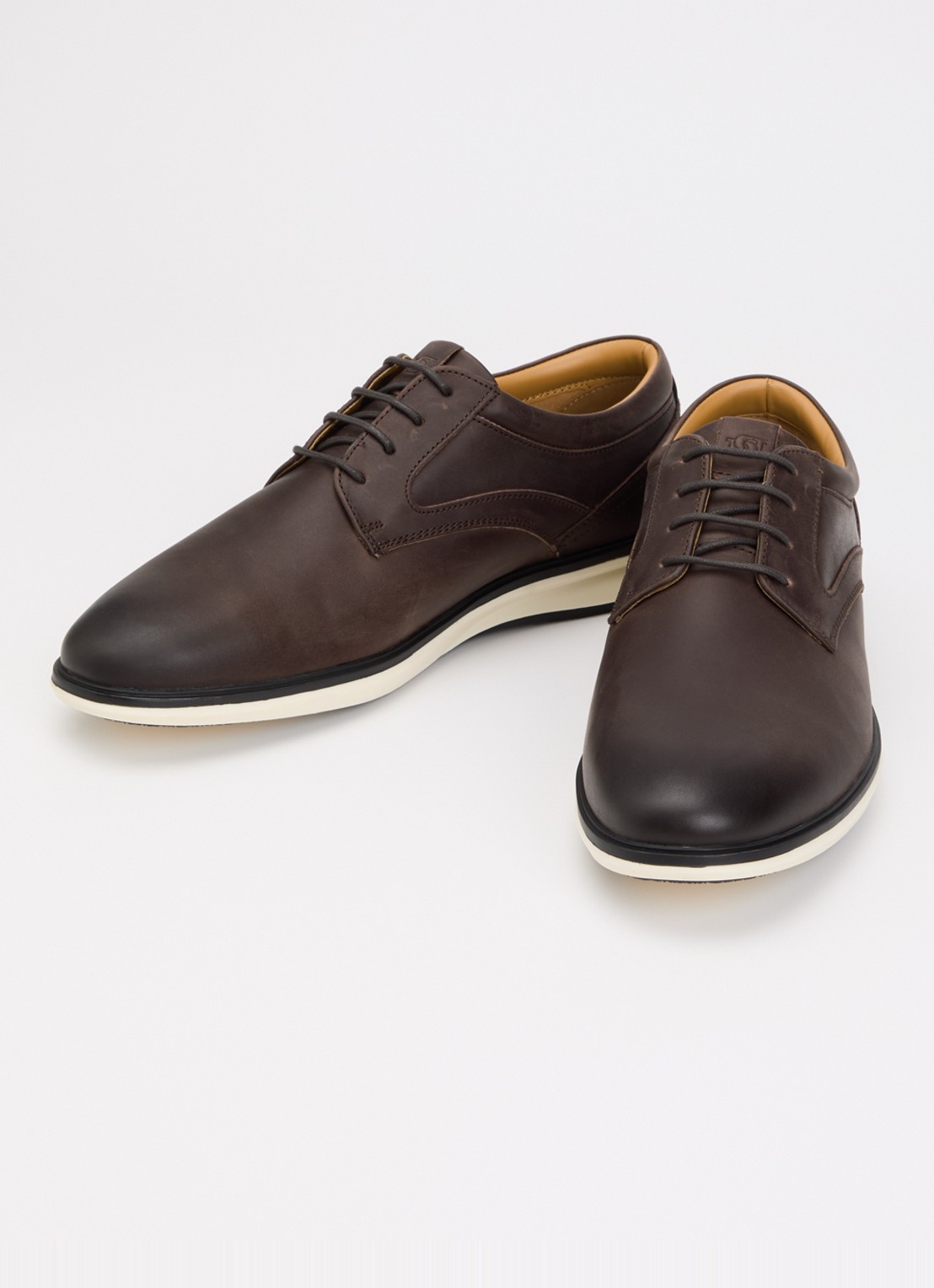 Dune London Brydon veterschoen van leer - detail 514dark brown-leather