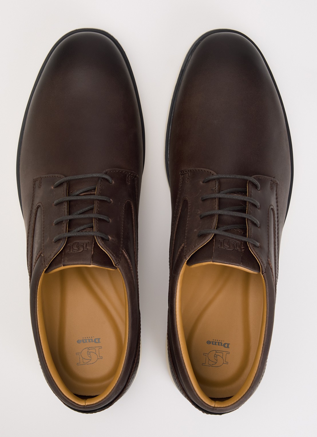 Dune London Brydon veterschoen van leer - detail 2 514dark brown-leather