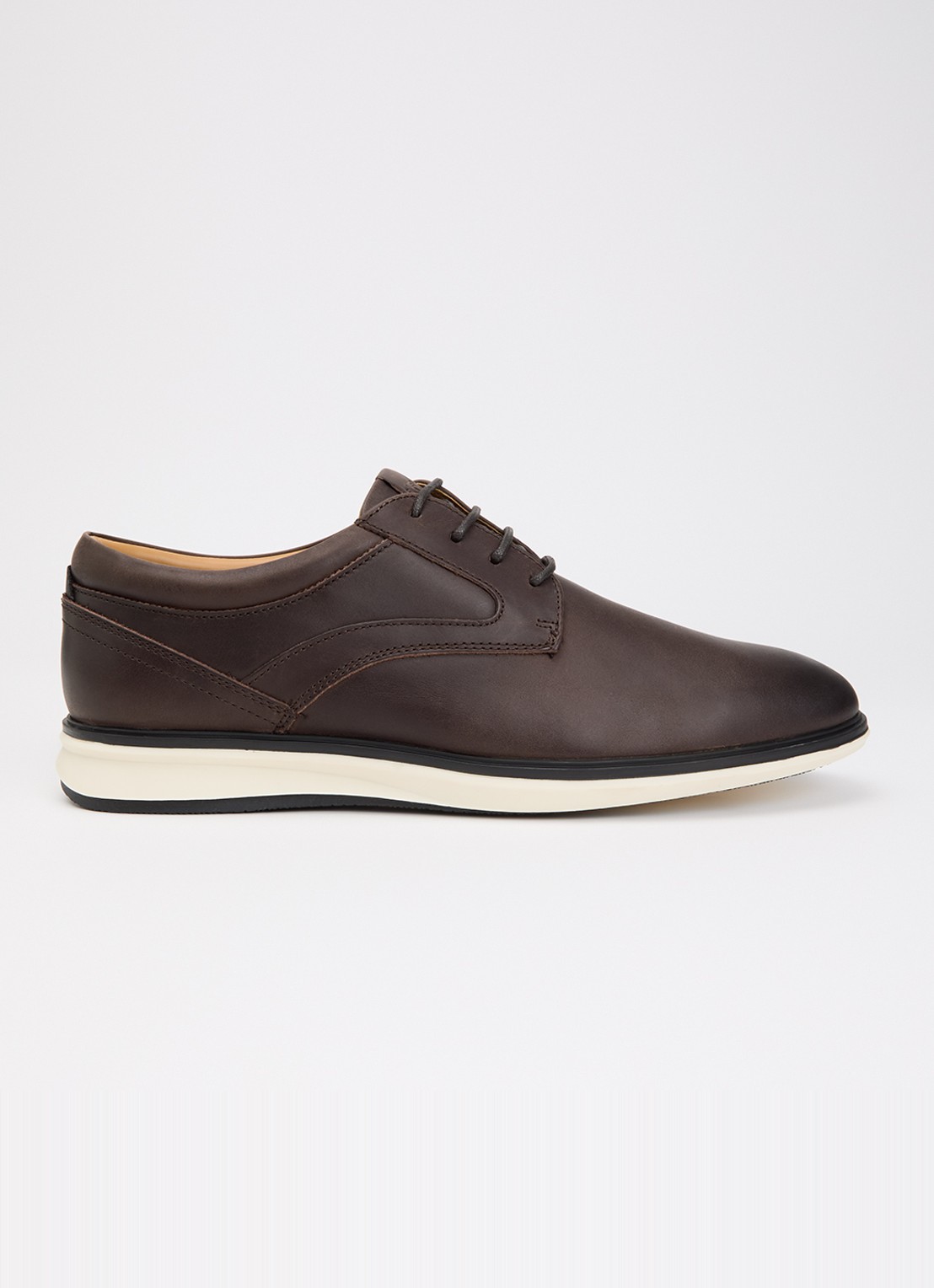 Dune London Brydon veterschoen van leer - voorkant 5 514dark brown-leather