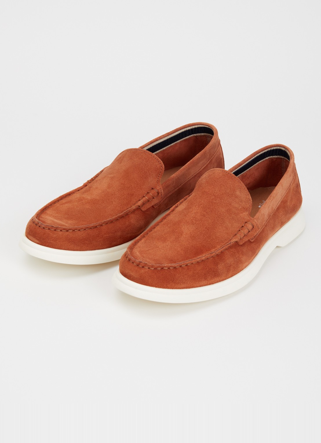Dune London Buftonn loafer van suède  - detail 2 roodbruin
