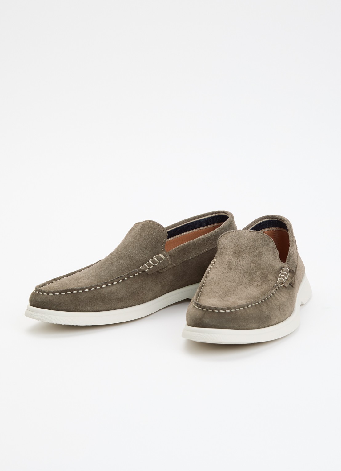 Dune London Buftonn loafer van suède  - detail 3 taupe