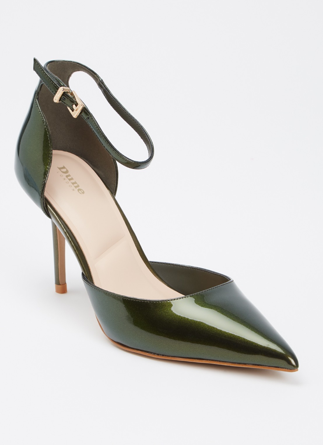 Dune London Calmness sandalette - voorkant groen