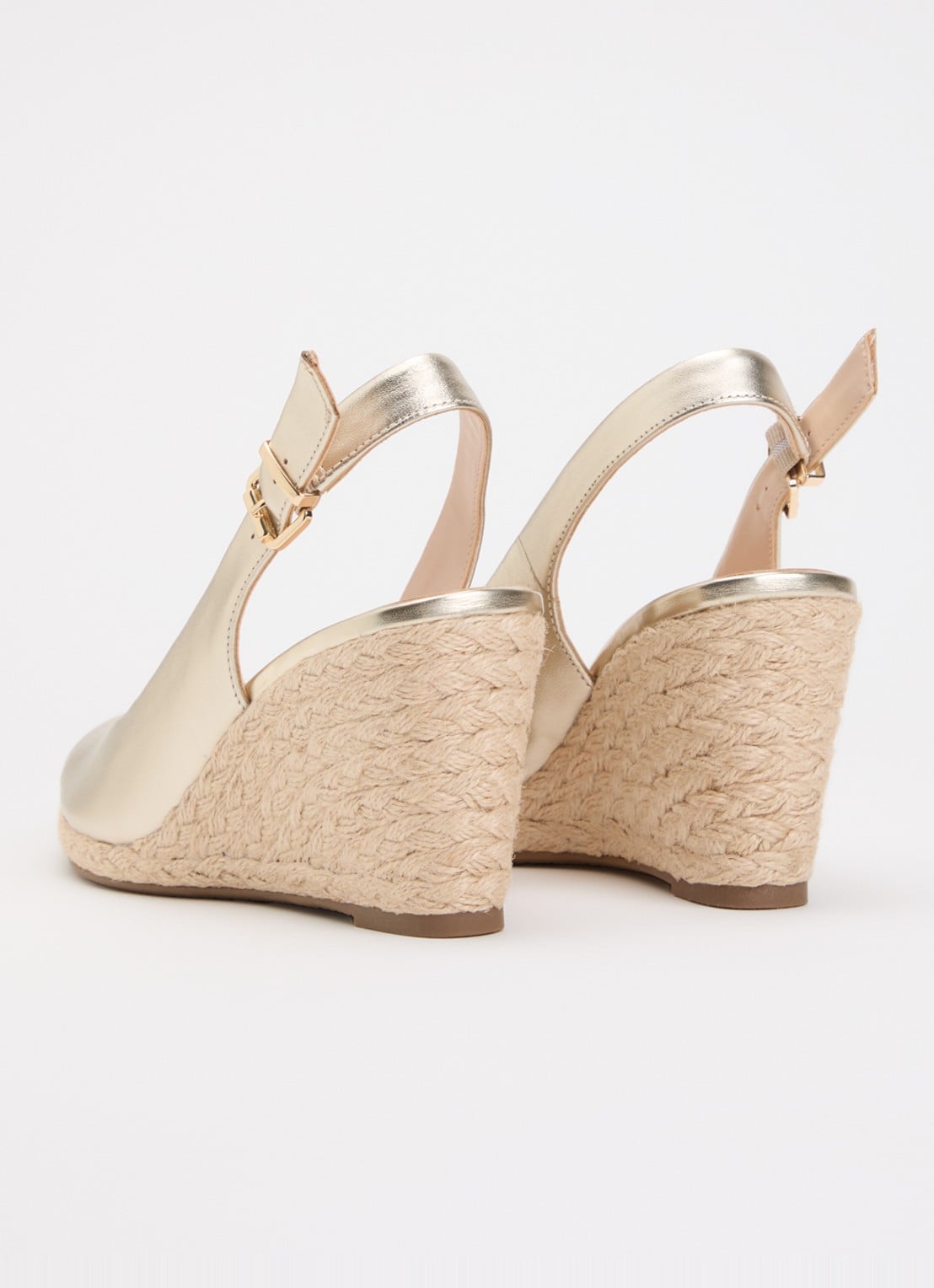 Dune London Capable sleehak van leer met metallic finish - achterkant 5 goud