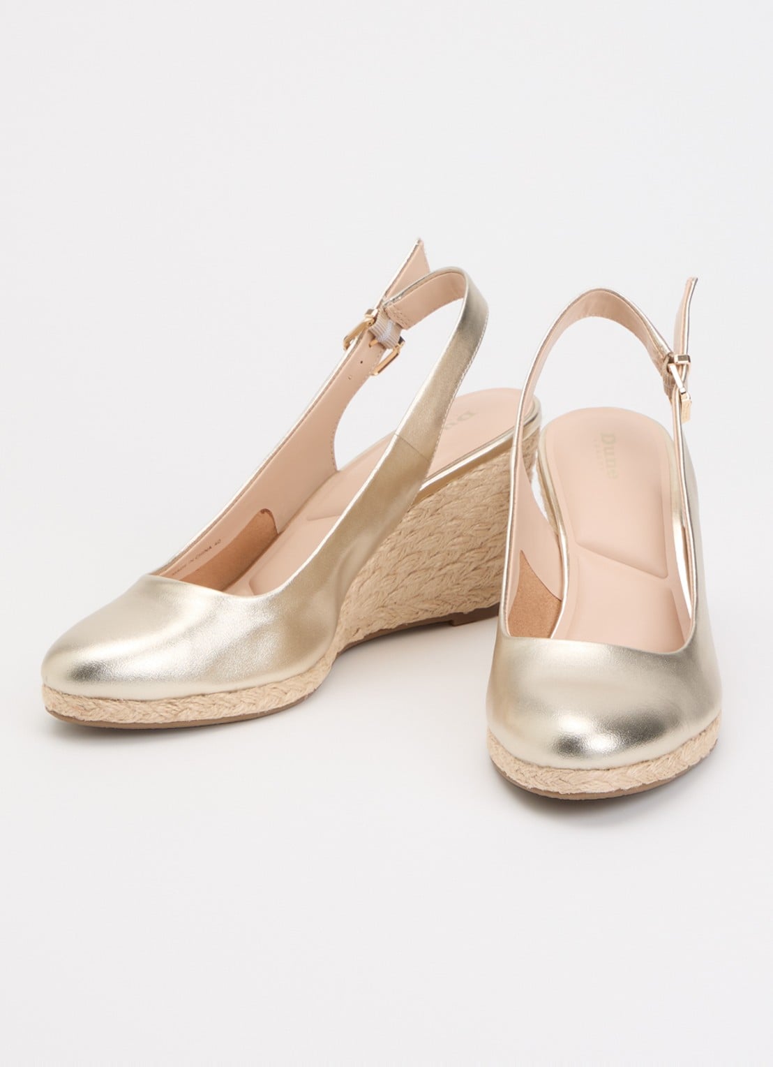 Dune London Capable sleehak van leer met metallic finish - detail 2 goud