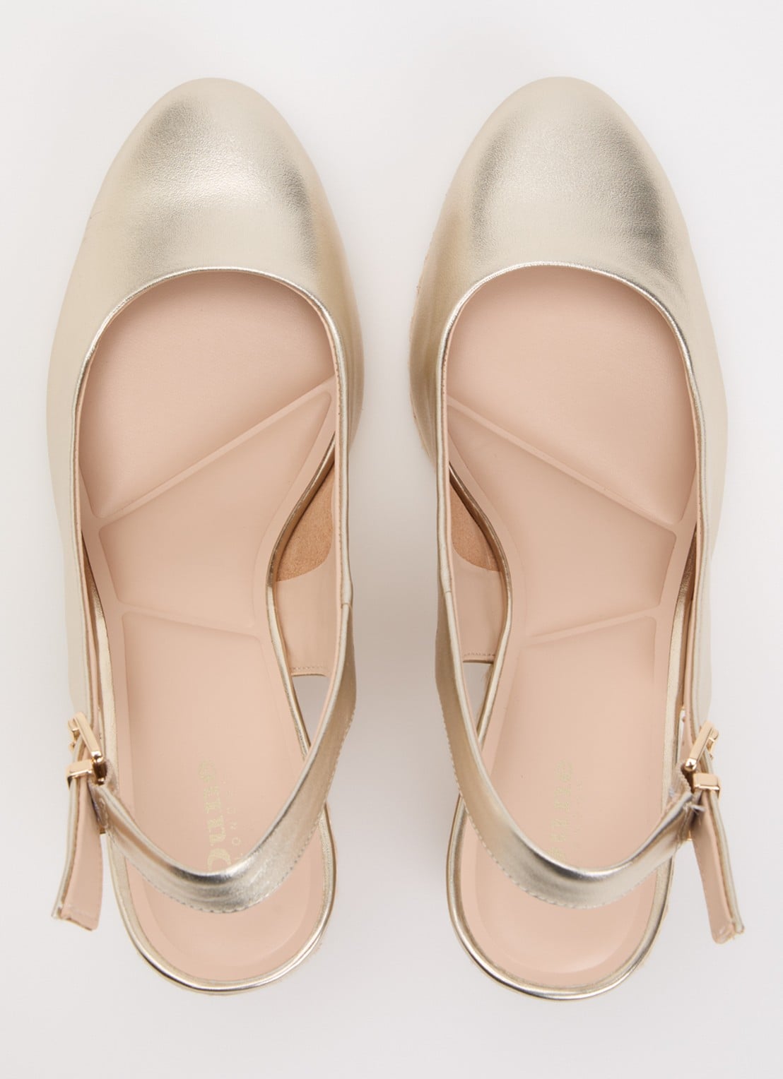 Dune London Capable sleehak van leer met metallic finish - detail 3 goud