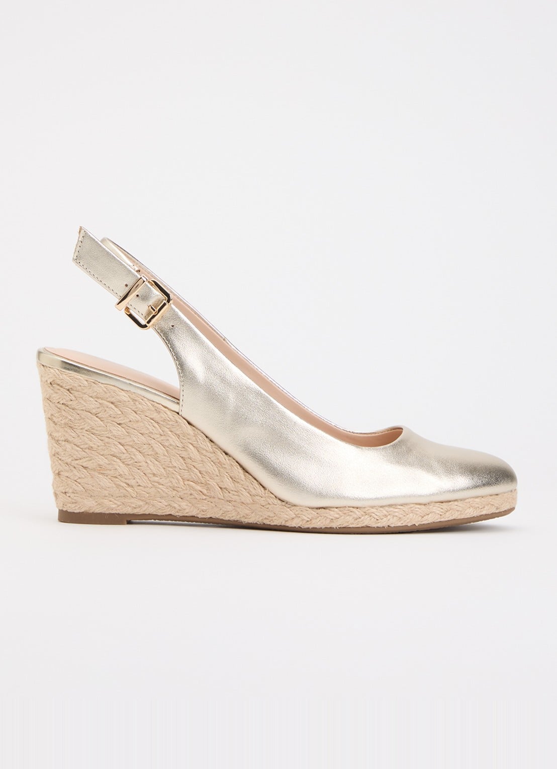 Dune London Capable sleehak van leer met metallic finish - voorkant goud