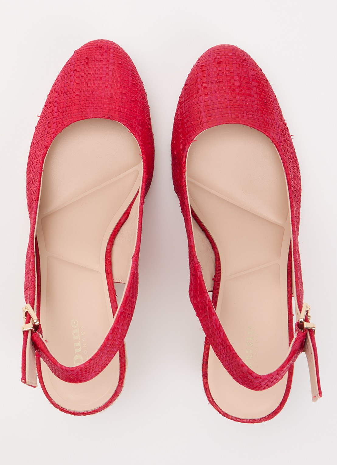 Dune London Capable sleehak van leer met metallic finish - detail 4 rood