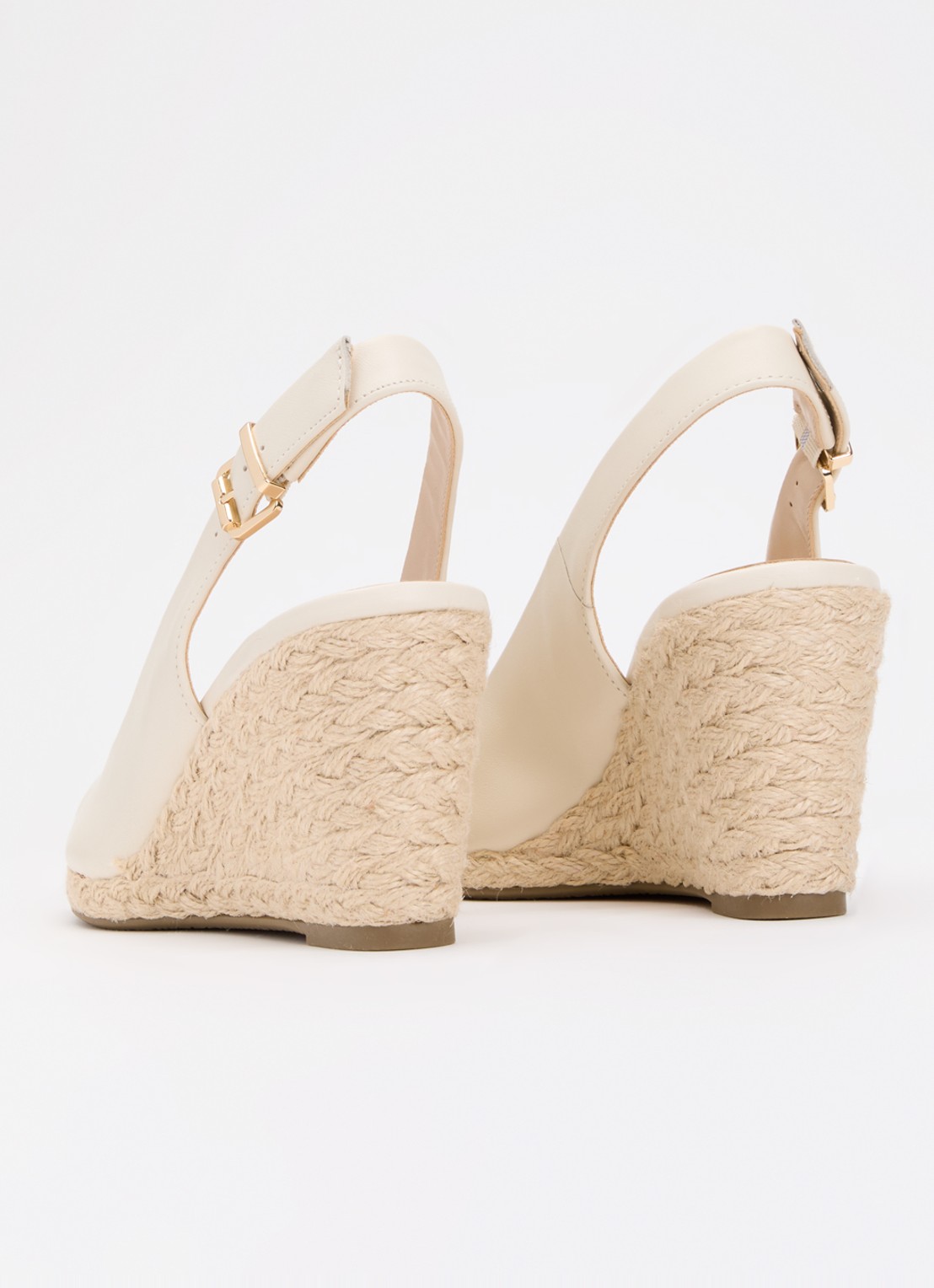 Dune London Capable sleehak van leer met metallic finish - achterkant 5 ivoor