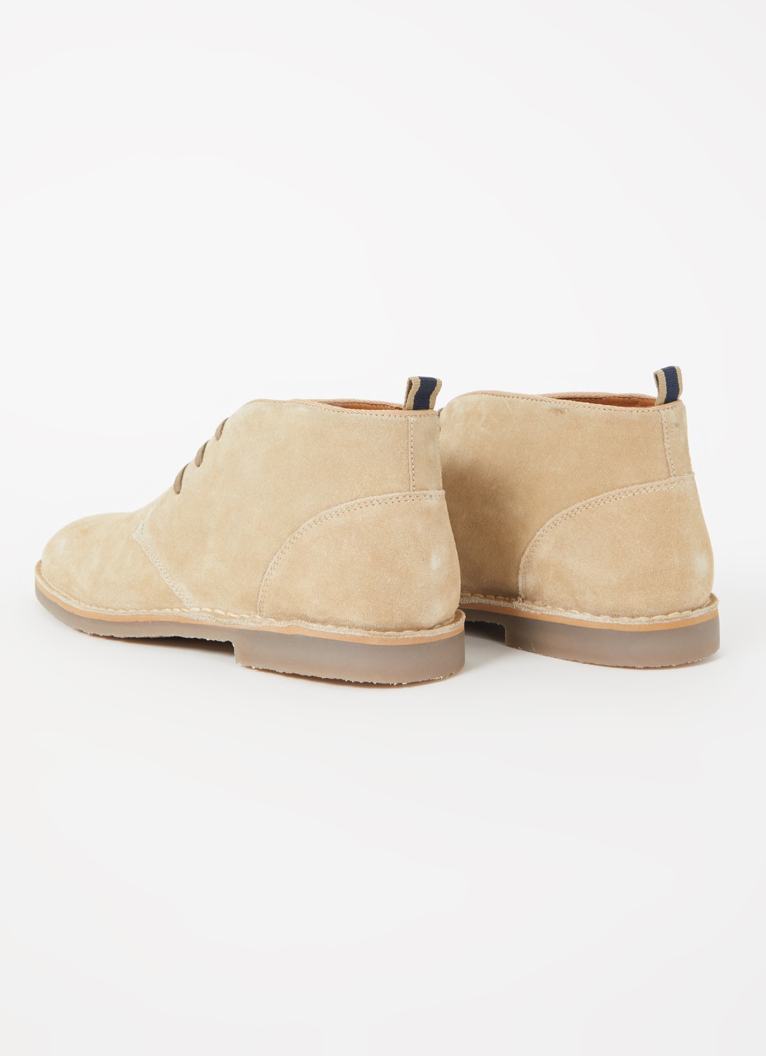 Dune London Cashed veterschoen van leer  - achterkant 3 beige
