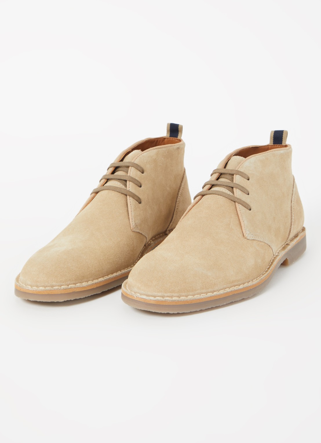 Dune London Cashed veterschoen van leer  - detail beige