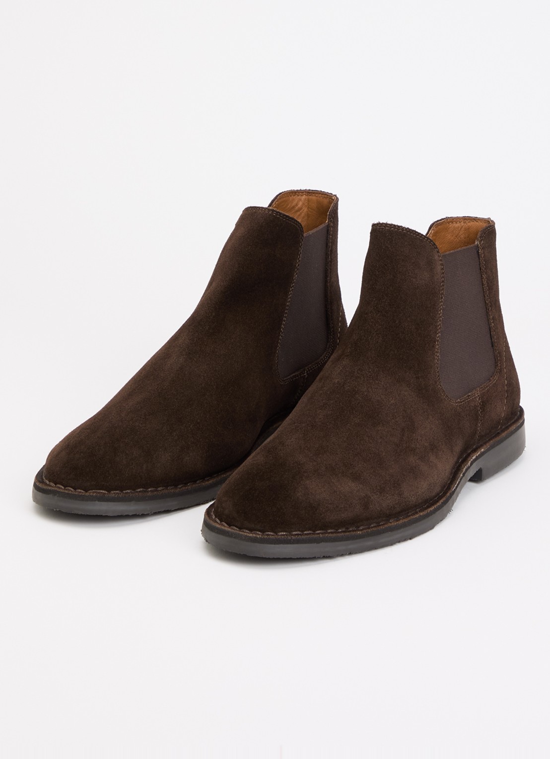 Dune London Cashy chelsea boot van suède - detail 2 donkerbruin